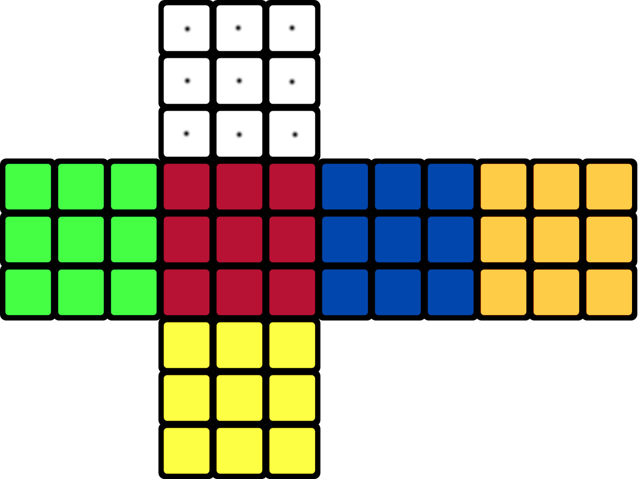 Netz des Rubiks-Cube
